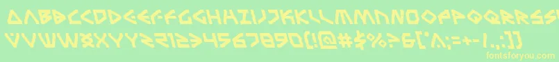 Terrafirmaleft Font – Yellow Fonts on Green Background