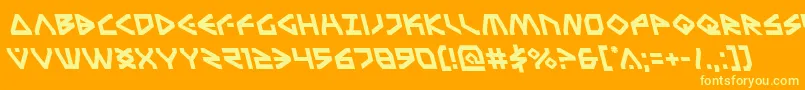 Terrafirmaleft Font – Yellow Fonts on Orange Background