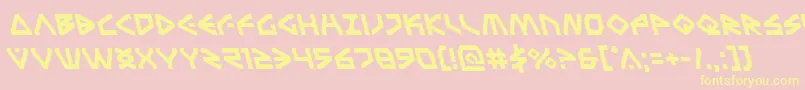 Terrafirmaleft Font – Yellow Fonts on Pink Background