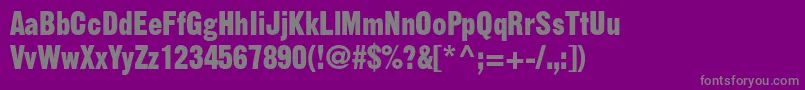 Gothicthirteenstd Font – Gray Fonts on Purple Background