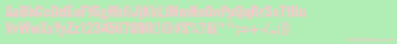 Gothicthirteenstd Font – Pink Fonts on Green Background
