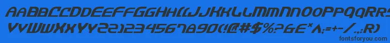 フォントJannv2i – 黒い文字の青い背景