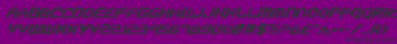 フォントJannv2i – 紫の背景に黒い文字