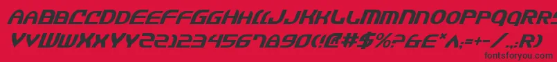 Jannv2i Font – Black Fonts on Red Background