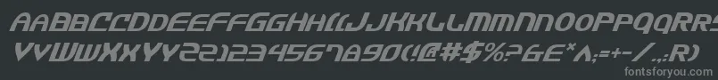 フォントJannv2i – 黒い背景に灰色の文字