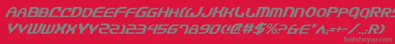 Jannv2i-Schriftart – Graue Schriften auf rotem Hintergrund