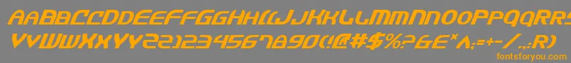 Jannv2i Font – Orange Fonts on Gray Background