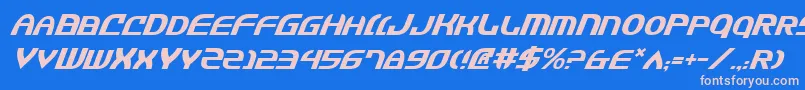Шрифт Jannv2i – розовые шрифты на синем фоне