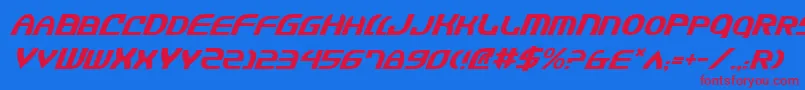More about Jannv2i Font Jannv2i Font – Red Fonts on Blue Background