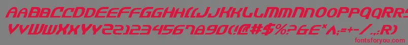 フォントJannv2i – 赤い文字の灰色の背景