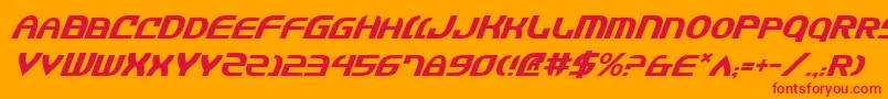 フォントJannv2i – オレンジの背景に赤い文字