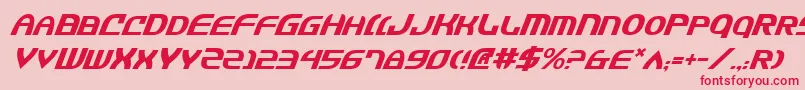 Jannv2i-Schriftart – Rote Schriften auf rosa Hintergrund