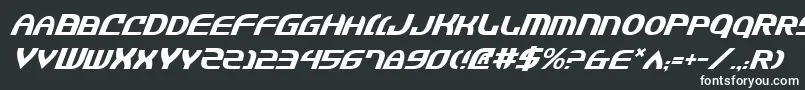 Шрифт Jannv2i – белые шрифты на чёрном фоне