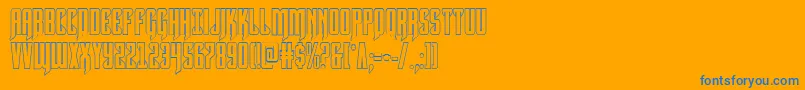 Hawkmoonshadow Font – Blue Fonts on Orange Background