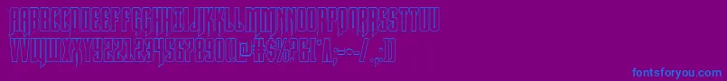 Hawkmoonshadow Font – Blue Fonts on Purple Background