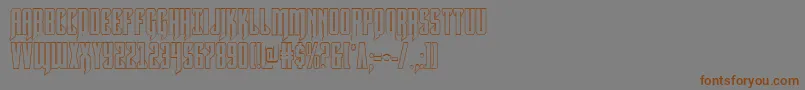 Czcionka Hawkmoonshadow – brązowe czcionki na szarym tle