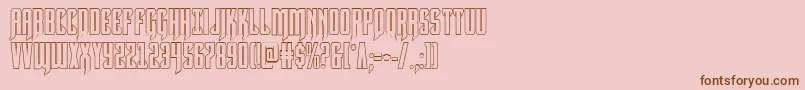 Hawkmoonshadow Font – Brown Fonts on Pink Background