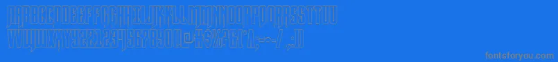 Fonte Hawkmoonshadow – fontes cinzas em um fundo azul