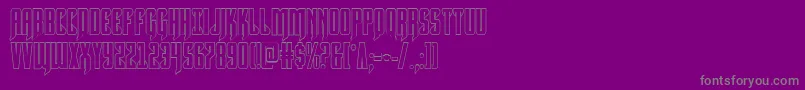 Hawkmoonshadow Font – Gray Fonts on Purple Background