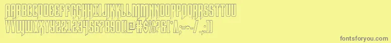Hawkmoonshadow Font – Gray Fonts on Yellow Background