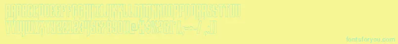 Hawkmoonshadow Font – Green Fonts on Yellow Background