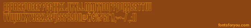 Шрифт Hawkmoonshadow – оранжевые шрифты на коричневом фоне