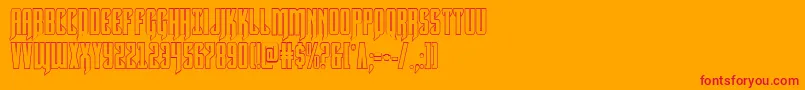 Hawkmoonshadow Font – Red Fonts on Orange Background