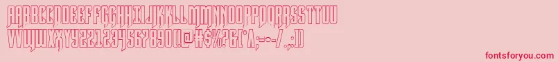 Hawkmoonshadow Font – Red Fonts on Pink Background
