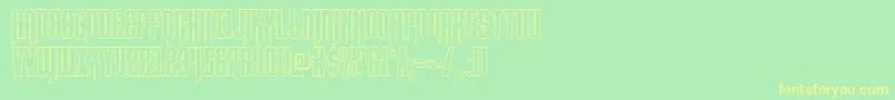 Hawkmoonshadow Font – Yellow Fonts on Green Background