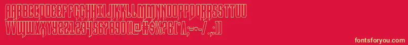 Hawkmoonshadow Font – Yellow Fonts on Red Background