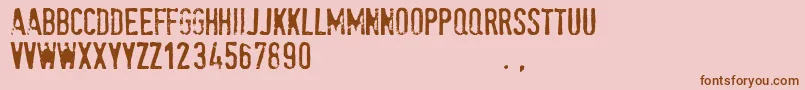 Spetetrial Font – Brown Fonts on Pink Background