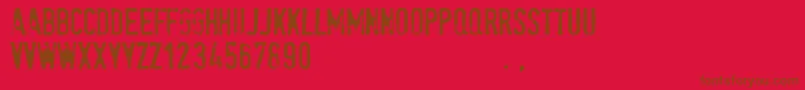 Spetetrial Font – Brown Fonts on Red Background