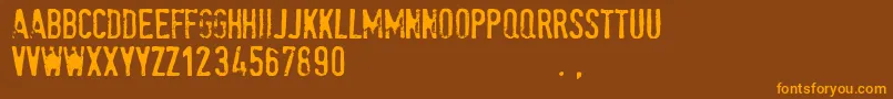 Spetetrial Font – Orange Fonts on Brown Background