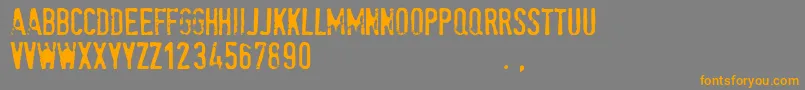 Spetetrial Font – Orange Fonts on Gray Background