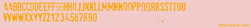 Spetetrial Font – Orange Fonts on Pink Background