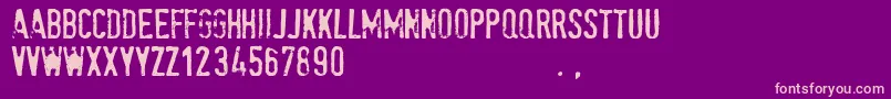 Spetetrial Font – Pink Fonts on Purple Background