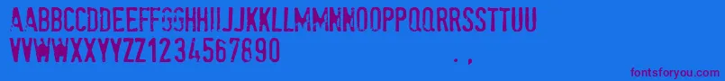 Spetetrial Font – Purple Fonts on Blue Background