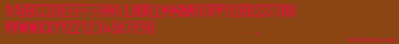 Spetetrial Font – Red Fonts on Brown Background