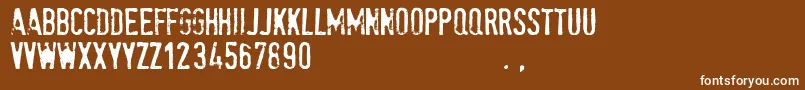 Spetetrial Font – White Fonts on Brown Background