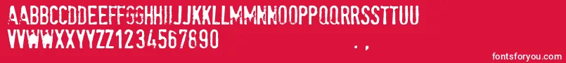 Spetetrial Font – White Fonts on Red Background