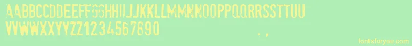 Spetetrial Font – Yellow Fonts on Green Background