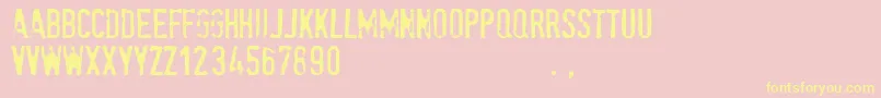 Spetetrial Font – Yellow Fonts on Pink Background