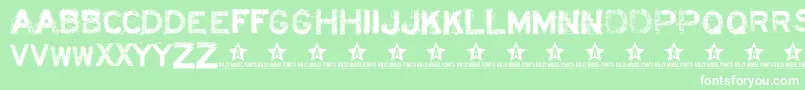 Acidl Font – White Fonts on Green Background