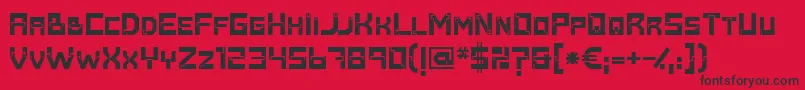 Baumarktbold Font – Black Fonts on Red Background