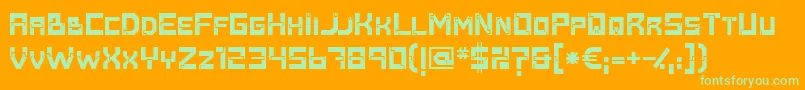 Baumarktbold Font – Green Fonts on Orange Background