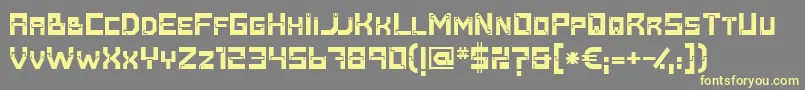 Baumarktbold Font – Yellow Fonts on Gray Background