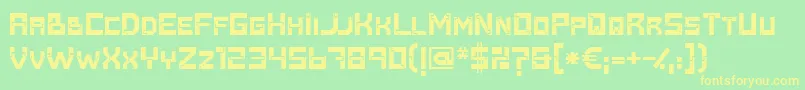 Baumarktbold Font – Yellow Fonts on Green Background