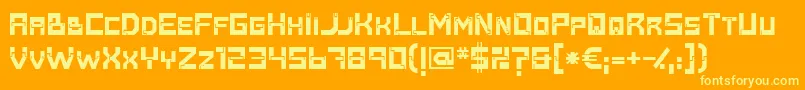 Baumarktbold Font – Yellow Fonts on Orange Background