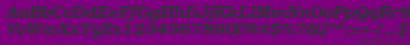 BookplateBoldItalic Font – Black Fonts on Purple Background