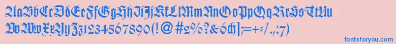 WildordbNormal Font – Blue Fonts on Pink Background